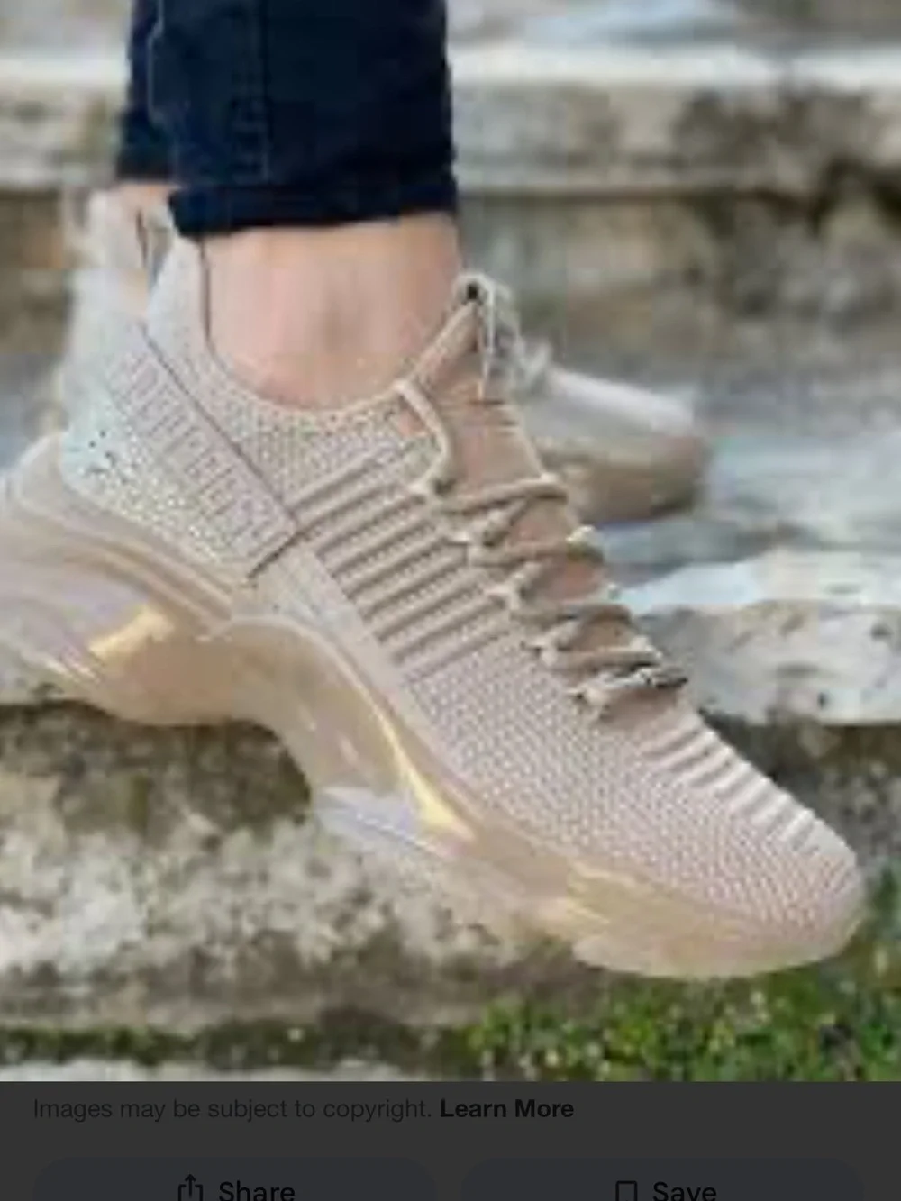 Steve Madden Beige Knit Lace-Up Women's Sneakers